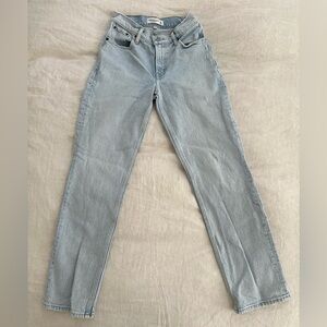 Abercrombie & Fitch Curve Love 90s Straight Low Rise Size 24 / 00R Light Wash